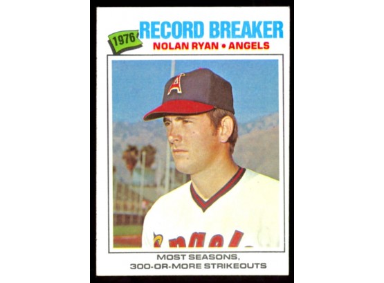 1977 Topps Baseball Nolan Ryan 1976 Record Breaker #234 Los Angeles Angels HOF
