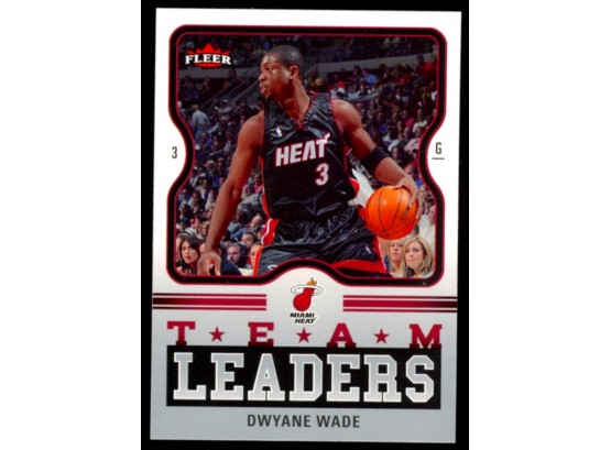 2006 Fleer Basketball Dwayne Wade Team Leaders #TL-DW Miami Heat HOF