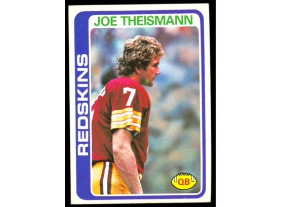 1978 Topps Football Joe Theismann #416 Washington Redskins HOF