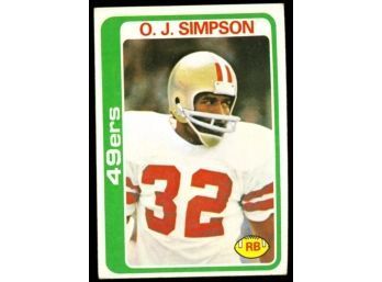 1978 Topps Football OJ Simpson #400 San Francisco 49ers
