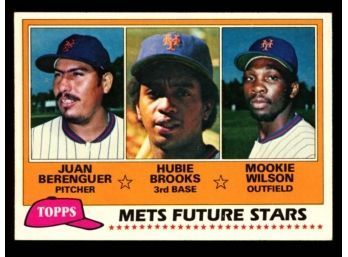 1981 Topps Baseball Mets Future Stars - Juan Berenguer / Hubie Brooks / Mookie Wilson Rookies