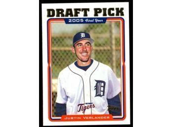 2005 Topps Baseball Justin Verlander Rookie Card #677 Detroit Tigers RC