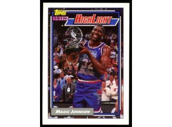 1992 Topps Basketball Magic Johnson Highlight #2 Los Angeles Lakers HOF