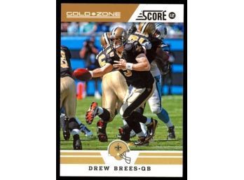 2012 Score Football Drew Brees 'gold Zone' #22 New Orleans Saints HOF