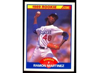 1989 Score Baseball Ramon Martinez Rookie Card #635 Los Angeles Dodgers RC