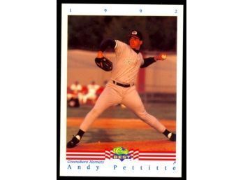 1992 Classic Best Baseball Andy Pettitte Rookie Card #286 New York Yankees RC