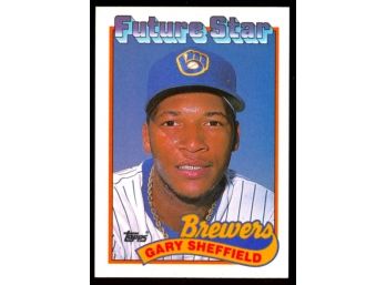 1989 Topps Baseball Gary Sheffield Future Star Rookie Card #343 Milwaukee Brewers RC