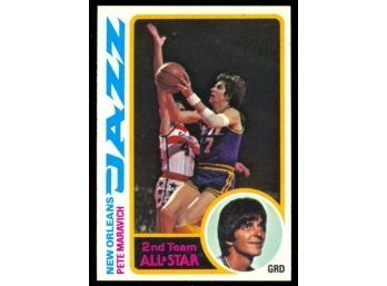 1978 Topps Basketball Pete Maravich 2nd Team All-star #80 Utah Jazz Vintage HOF