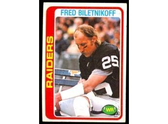 1978 Topps Football Fred Biletnikoff #415 Oakland Raiders Vintage HOF