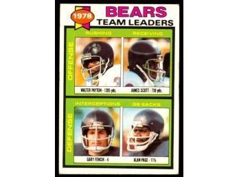 1979 Topps Football 1978 Chicago Bears Team Leaders #132
