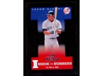 2003 Playoff Prestige Baseball Jason Giambi Inside The Numbers /2002 #IN-11 New York Yankees