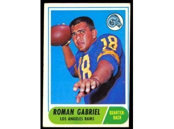 1968 Topps Football Roman Gabriel #132 Los Angeles Rams Vintage