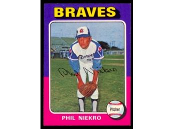 1975 Topps Baseball Phil Niekro #130 Atlanta Braves