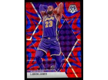 2019 Mosaic Basketball LeBron James Red Blue Reactive #8 Los Angeles Lakers