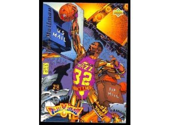 1993 Upper Deck Basketball Karl Malone 'the Mailman' Fanimation #508 Utah Jazz HOF