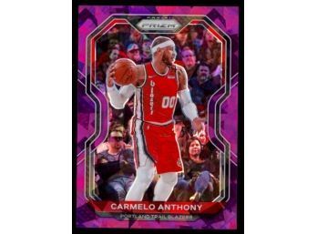 2020 Prizm Basketball Carmelo Anthony Purple Cracked Ice /175 #154 Portland Trailblazers