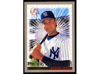 2000 Topps Baseball Derek Jeter Wins 1996 World Series #478 New York Yankees HOF