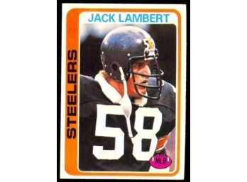 1978 Topps Football Jack Lambert #185 Pittsburgh Steelers