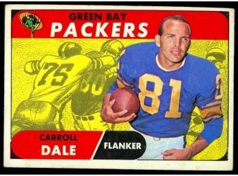1968 Topps Football Carroll Dale #27 Green Bay Packers