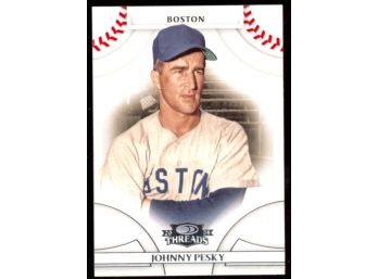 2008 Donruss Threads Baseball Johnny Pesky #10 Boston Red Sox HOF