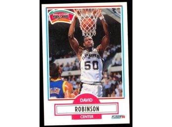 1990 Fleer Basketball David Robinson Rookie Card #172 San Antonio Spurs RC HOF