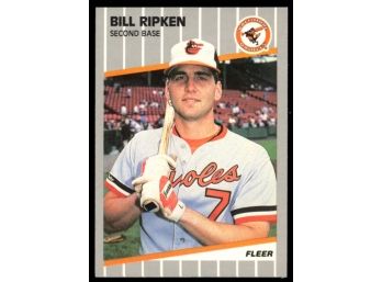 1989 Fleer Baseball Bill Ripken Rookie Card #616 Baltimore Orioles RC