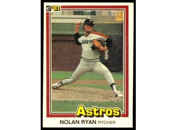 1981 Donruss Baseball Nolan Ryan #260 Houston Astros HOF