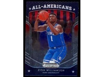 2019 Prizm Draft Basketball Zion Williamson All-americans Rookie Card #100 New Orleans Pelicans RC