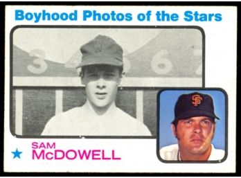 1973 Topps Baseball Sam McDowell 'boyhood Photos Of The Stars' #342 San Francisco Giants