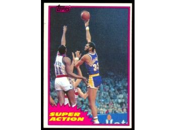 1981 Topps Basketball Kareem Abdul-jabbar Super Action #106 Los Angeles Lakers HOF