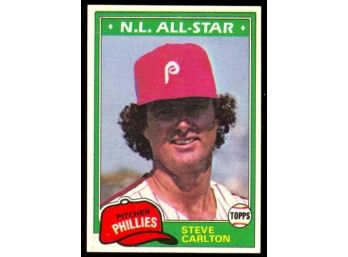 1981 Topps Baseball Steve Carlton NL All-star #630 Philadelphia Phillies