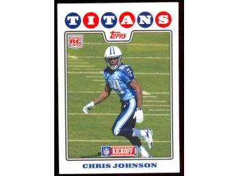 2008 Topps Kickoff Football Chris Johnson Rookie Card #183 Tennessee Titans RC