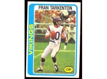 1978 Topps Football Fran Tarkenton #100 Minnesota Vikings HOF