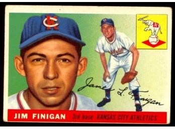 1955 Topps Baseball Jim Finigan #14 Kansas City Athletics