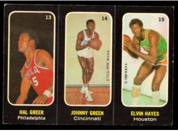 1971 Topps Trios Basketball Hal Greer Johnny Green Elvin Hayes #13-15