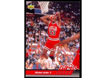 1993 Upper Deck Basketball Michael Jordan Game Faces #488 Chicago Bulls HOF
