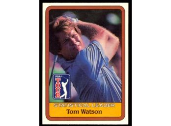 1981 Donruss Golf Tom Watson Statistical Leader Rookie Card