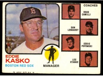 1973 Topps Baseball Boston Red Sox Field Leaders #131