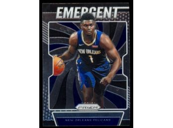 2019-20 Prizm Basketball Zion Williamson Emergent Rookie Card #7 New Orleans Pelicans RC