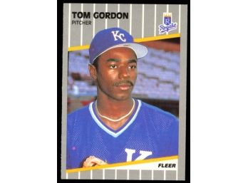 1989 Fleer Baseball Tom Gordon Rookie Card #284 Kansas City Royals RC
