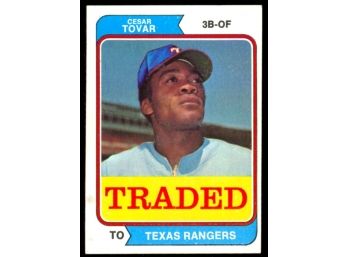 1974 Topps Traded Baseball Cesar Tovar Traded To Texas Rangers #538T