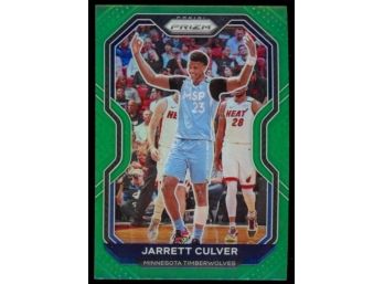 2020-21 Prizm Basketball Jarrett Culver Green Prizm #238 Minnesota Timberwolves