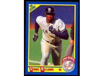 1990 Score Baseball Bernie Williams Rookie Card #619 New York Yankees RC