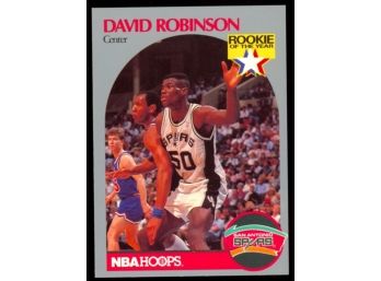 1990 NBA Hoops David Robinson Rookie Of The Year #270 San Antonio Spurs Rookie Card HOF