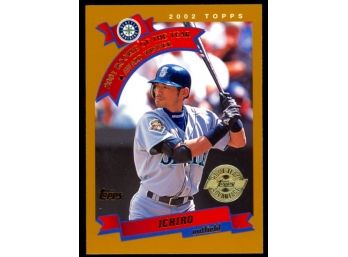 2002 Topps Baseball Ichiro Suzuki '2001 Rookie Of The Year Award Winner' #718 Seattle Mariners HOF