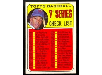 1969 Topps Baseball 7th Series Checklist #582 Vintage