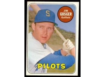 1969 Topps Baseball Jim Gosger White Letter Variation #482 Seattle Pilots Vintage Card