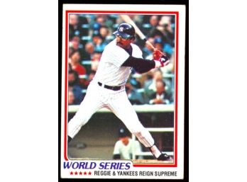 1978 Topps Baseball 1977 World Series Reggie Jackson #413 New York Yankees HOF