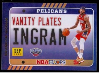 2020-21 NBA Hoops Basketball Brandon Ingram Vanity Plates Insert #19 New Orleans Pelicans