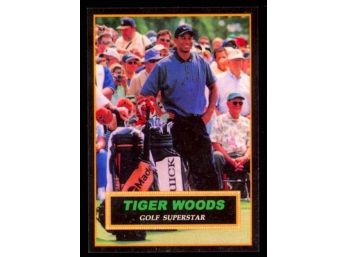 2001 Golf Superstar Tiger Woods Rookie Card Promo /10,000